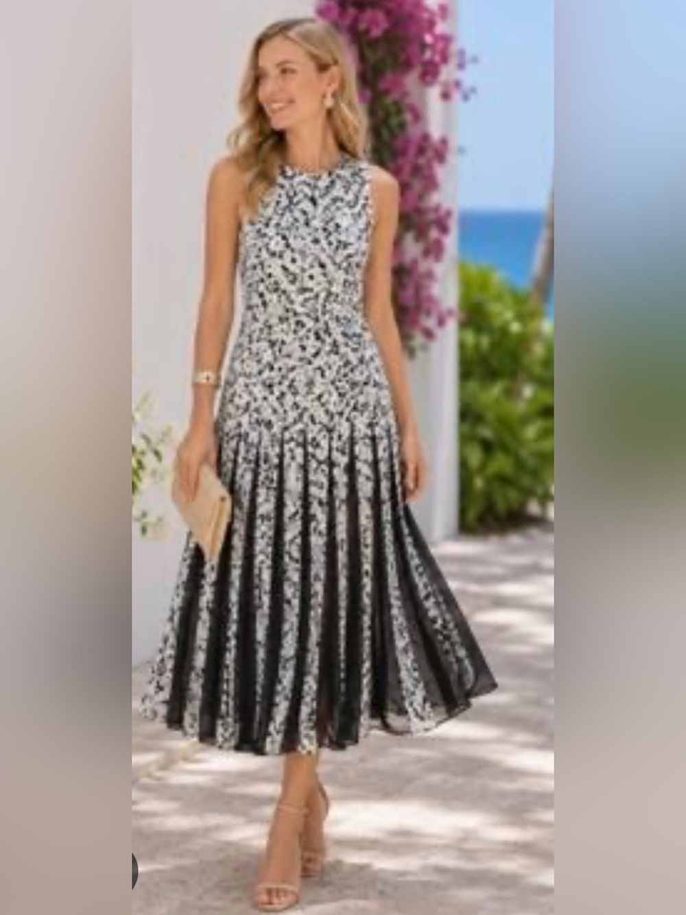 Tuckernuck Gray Gardens Andi Dress Women's Size 10 in Midnight Garden NWT!